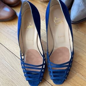 Christian Louboutin Suede Blue heels